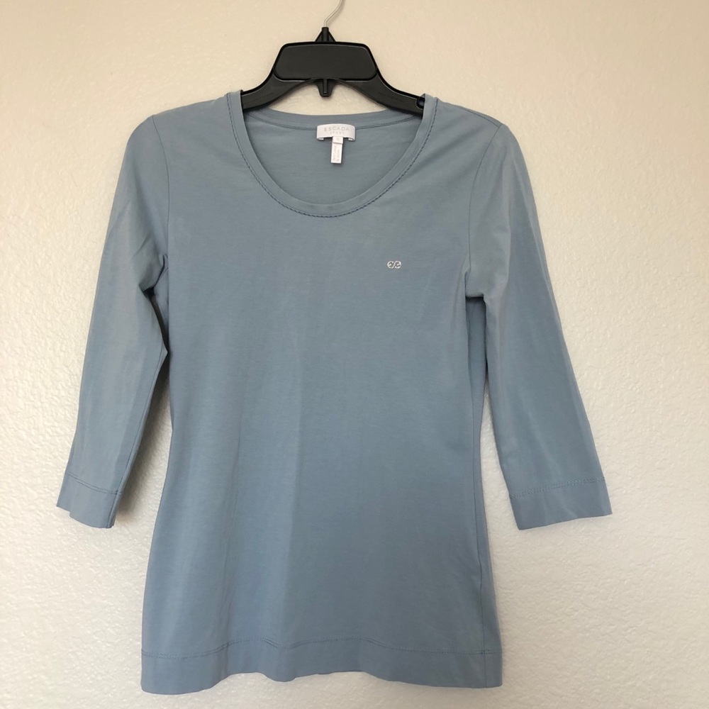Light Blue Mid Sleeve Fitted Shirt